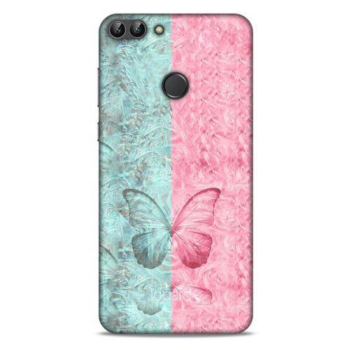Huawei Psmart Kılıf Kelebek Etkisi (30) Silicone Case Turkuaz Pembe