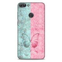 Huawei Psmart Kılıf Kelebek Etkisi (30) Silicone Case Turkuaz Pembe