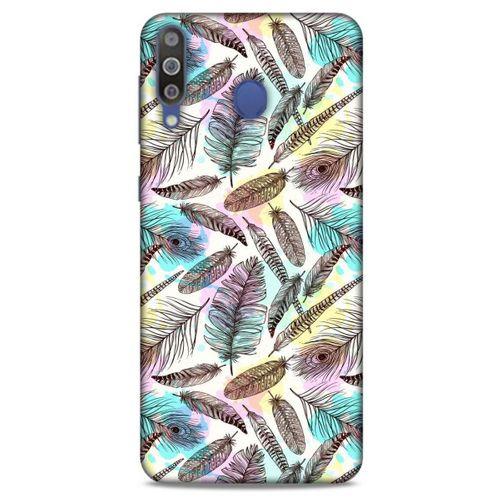 Samsung Galaxy M30 Kılıf Desenli Özel Seri Tüyler (2) Kabı