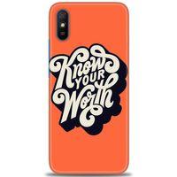 Xiaomi Redmi 9A Kılıf HD Baskılı Kılıf - Know Your Worth + Tam Ekran Koruyucu