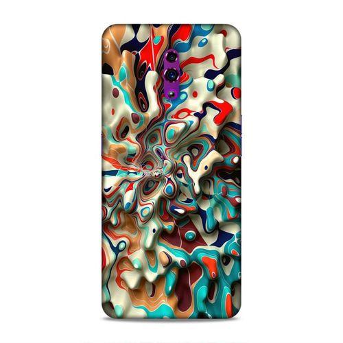 Oppo Reno Kılıf Mermer Cam Gobegi Arka Kapak Silikon Koruma Full Koruyucu
