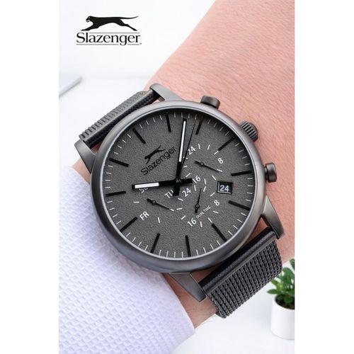 Slazenger İtalyan Tasarım Bileklik Hediyeli 2 Yıl Garantili 10 Atm Çelik Erkek Kol Saat ESH2460.06