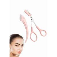 Taraklı Kaş Makası Ve Ustura Seti Kaş Düzeltme Makası Kaş Bıyık Alma Aleti