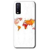 Potkal Hediye Fabrikası Vivo Y11s Kılıf HD Desen Baskılı Arka Kapak - Dünya Haritası