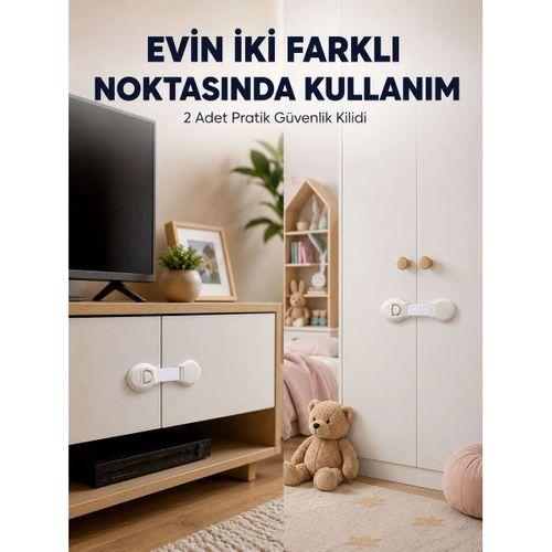 2'li Çocuk Güvenlik Kilidi Ev İçi Koruma Seti