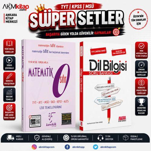 Karekök TYT Matematik Sıfır ve AKM Dil Bilgisi Soru Bankası Seti 2 Kitap
