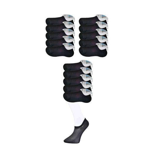 Siyah Erkek Görünmez Çorap 15 çift