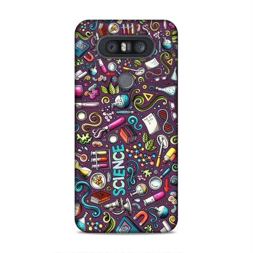 LG Q60 Kılıf Bilim İcin Doodle Arka Kapak Silikon Koruma Full Koruyucu