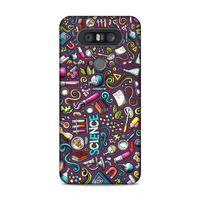 LG Q60 Kılıf Bilim İcin Doodle Arka Kapak Silikon Koruma Full Koruyucu