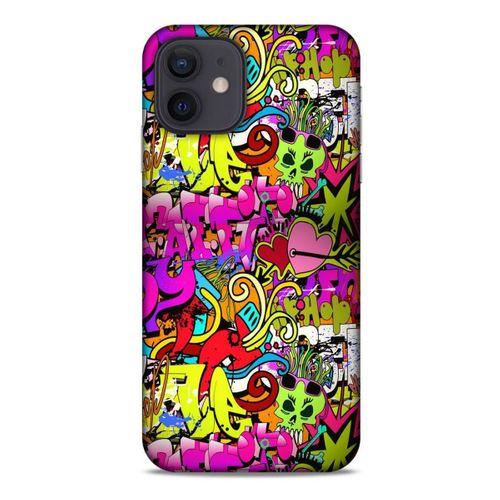 Graffitix (6) Desenli Silikon Kapak Apple iPhone 12 Kılıf