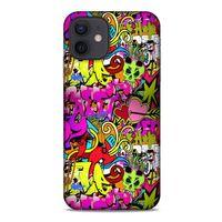 Graffitix (6) Desenli Silikon Kapak Apple iPhone 12 Kılıf