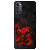 Lopard Oppo Reno 4 Uyumlu Kılıf Tattoo's (17) Tasarım Kılıf Red Dragon