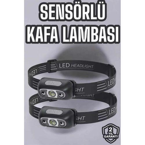 Kafa Lambası Kamp Lambası Led Işık Şarjlı Ayarlanabilir