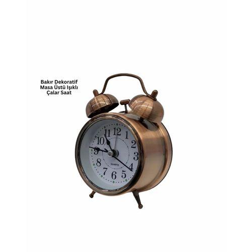Bronz Metal Masa Saati