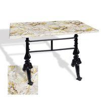 Dockers Çipa 3001 Döküm Ayak Masa 70x120 cm - (Werzalit, Wermodin ve Allzalit Tabla) - Gold