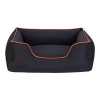 Pet Comfort Alpha  Köpek Yatağı Siyah w Turuncu Biye M 80x65cm