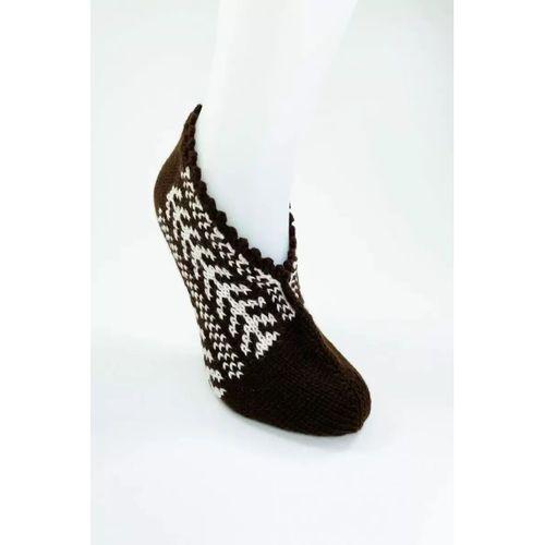 2 Çift El Örgüsü Kışlık Şık Kadın Yün Patik Set 10