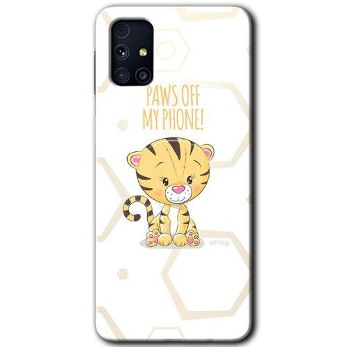 Samsung Galaxy M31s Kılıf Baskılı Kapak - Sevimli Kedi 1 +Tam Kaplayan Mat Seramik