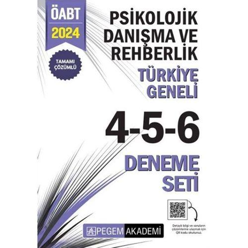 2024 ÖABT Psikolojik Danışmanlık ve Rehber Öğretmenlik Türkiye Geneli 4-5-6 Deneme Seti Pegem Yayınları