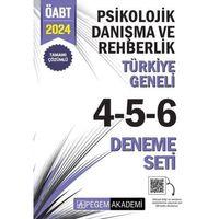 2024 ÖABT Psikolojik Danışmanlık ve Rehber Öğretmenlik Türkiye Geneli 4-5-6 Deneme Seti Pegem Yayınları