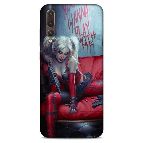 Huawei P20 Pro Uyumlu Kılıf Harley Quinn (22) Tam Koruma Kılıfı Kırmızımsı kahverengi