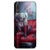 Huawei P20 Pro Uyumlu Kılıf Harley Quinn (22) Tam Koruma Kılıfı Kırmızımsı kahverengi
