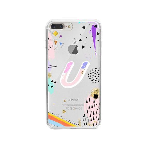 Color Art Desenli U Harfli Şeffaf Kılıf