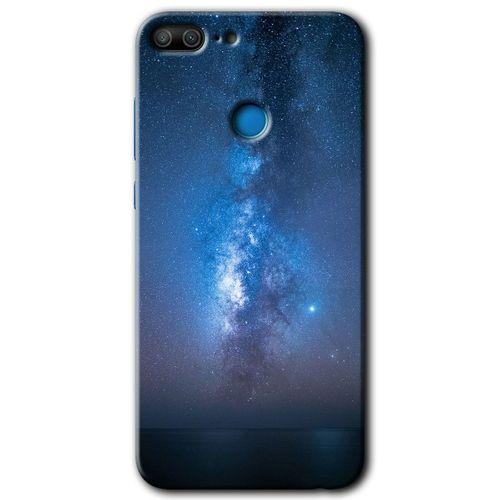 Honor 9 Lite HD Baskılı Kılıf + 9D Tam Ekran Koruyucu - Samanyolu