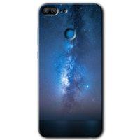 Honor 9 Lite HD Baskılı Kılıf + 9D Tam Ekran Koruyucu - Samanyolu