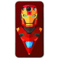 Samsung Galaxy J7 2016 Kılıf HD Desen Baskılı Arka Kapak + Temperli Cam - İron Man Çizim