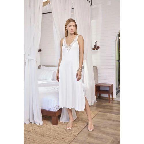 Göğüs Ve Sırt Dekolteli Dantelli Ve Yırtmaçlı Gecelik