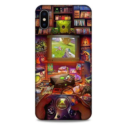 Retro (47) Desen Crystal Flex Kılıf Renkli Apple iPhone XS Max Kılıf