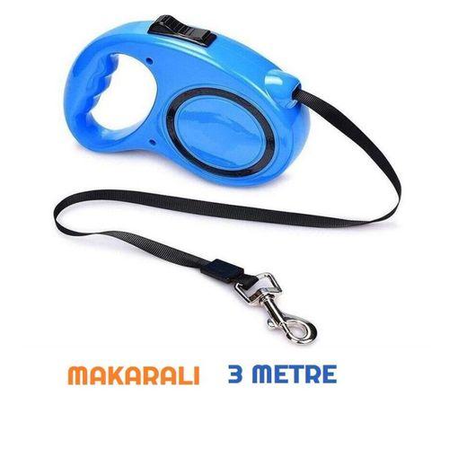 Süslüpati Otomatik Uzayan Köpek Tasması Mavi 3 Metre