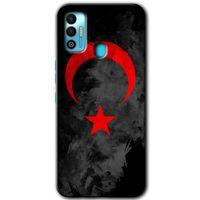 Tecno Spark 7T Kılıf HD Desen Baskılı Arka Kapak - Black Ayyıldız