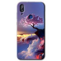 Potkal Hediye Fabrikası Vestel E5 Kılıf HD Desen Baskılı Arka Kapak - Wash Red Wall