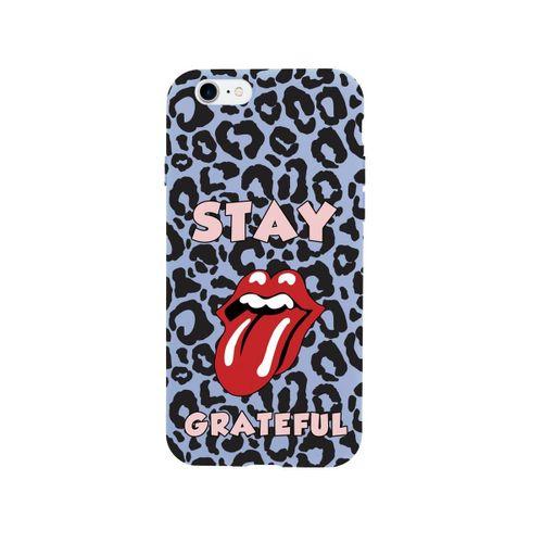 iPhone 7 Stay Grateful Premium Lila Lansman Silikonlu Kılıf