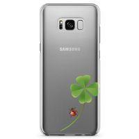 Samsung Galaxy S8 Plus Kılıf UğurBöceği Yonca Arka Kapak Koruma Desenli Full Koruyucu