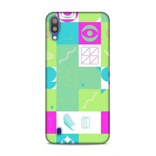 Samsung Galaxy M10 Uyumlu Kılıf Insomnia (30) Silicone Case Pembe Yeşil