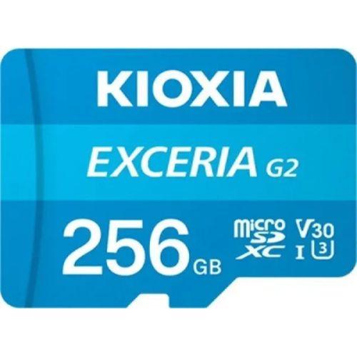 KIOXIA 256GB ExceriaG2, LMEX1L256GG2, U1 V30 4K,  CL10, 100Mb/s, MicroSD Kart Bellek (SD Adaptörlü)