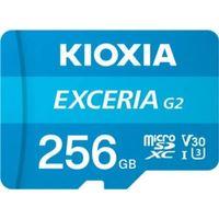 KIOXIA 256GB ExceriaG2, LMEX1L256GG2, U1 V30 4K,  CL10, 100Mb/s, MicroSD Kart Bellek (SD Adaptörlü)