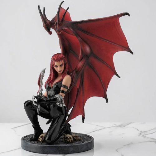 Dekoratif Savaş Meleği Biblo Wise Veronese – Mitolojik Poliresin Obje 20,5 cm