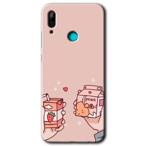 Huawei P smart 2019 Kılıf Baskılı Kapak - Meyveli Süt +Tam Ekran Koruyucu