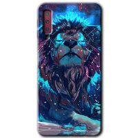 Galaxy A7 2018 Kılıf HD Desen Baskılı Arka Kapak - Neon Aslan