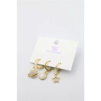 3'lü Gezegen Küpe - Altın