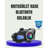 Ip65 Suya Dayanıklı Kask Bluetooth Kulaklık Lcd Ekranlı