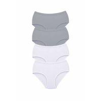 4 Adet Tutku Kadın Yüksek Bel Bato Kalın Lastik Külot S10