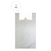Beyaz Atlet Poşet Büyük Boy 32x57 cm Takriben 72 Adet 1 Kg