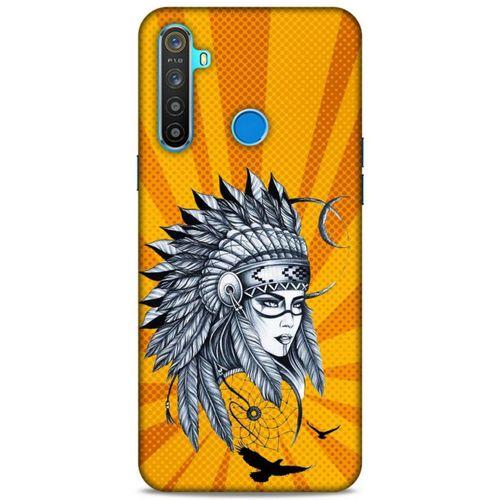 Lopard Oppo Realme 5i Uyumlu Kılıf Tattoo's (45) Liquid Air Kılıf Kızılderili Dövmesi