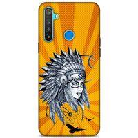 Lopard Oppo Realme 5i Uyumlu Kılıf Tattoo's (45) Liquid Air Kılıf Kızılderili Dövmesi