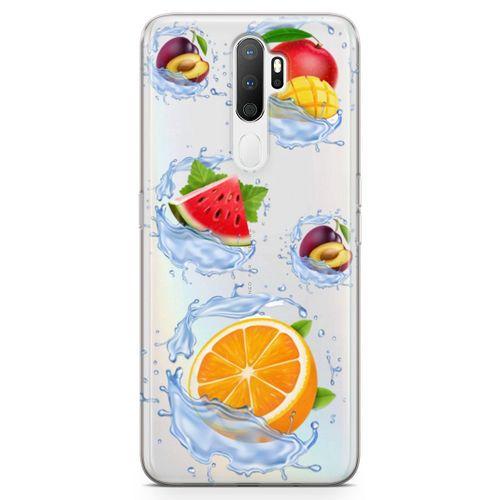 Oppo A5 2020 Kılıf Meyve Suları Arka Kapak Koruma Desenli Full Koruyucu